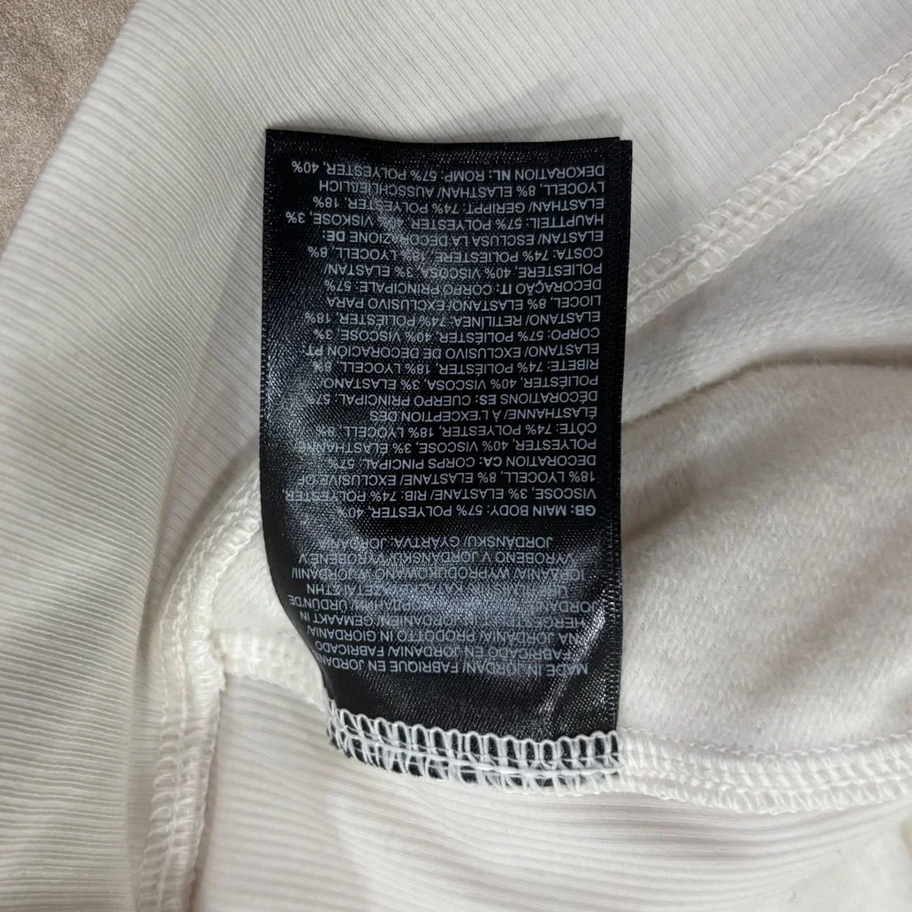 The North Face Womens White Open Front Fleece Cardigan Jacket Small